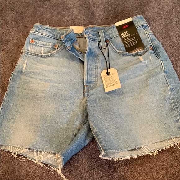 Levi's Pants - Levi's 501 Light Blue Denim Shorts
